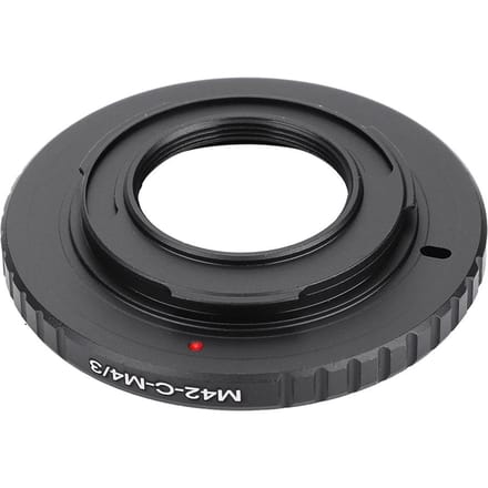 Adapter voor M42 C-vatting filmobjectieven en spiegelloze camera's (dubbeldoel)(M42 C M4 3) black