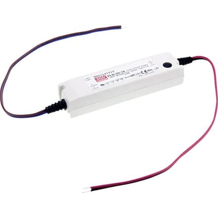 MEAN WELL PLN-20-24 LED-driver, LED-transformator Constante spanning, Constante stroomsterkte 19 W 0.8 A 18 - 24 V/DC PFC-schakeling,