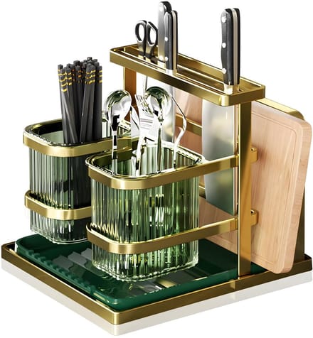 Dailygoods- Keukenmes Roestbestendig - Eetstokhouder - Organisator
