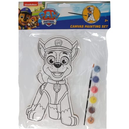 Johntoy PAW Patrol schilderen canvas set Chase met penseel en verf.