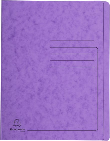 Exacompta 25x Snelhechtmap in glanskarton 355g - A4 - Purper - 39998E