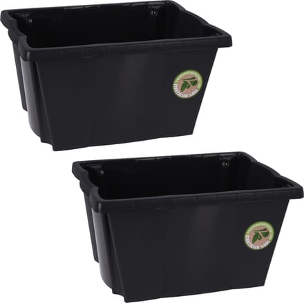 Storage Solutions Opberg boxen/dozen - 4x stuks - kunststof - 20 liter - 42 x 33 x 23 cm