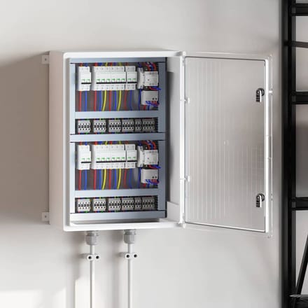 vidaXL - Besturingskast - Grijs - 57 - x - 24,5 - x - 70 - cm - ABS - Kunststof
