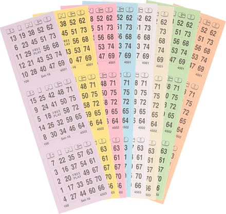 Bingokaarten - 8x - 100 velletjes - nummers 1-75 - Bingospel