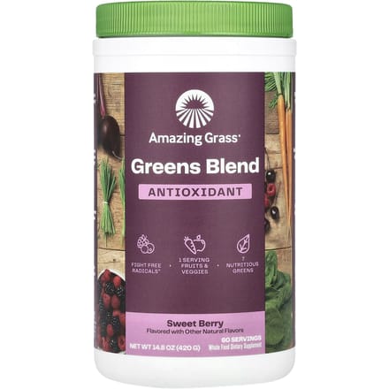 Amazing Grass, superaliment vert, antioxydants, baies sucrées, 410 g (420g)