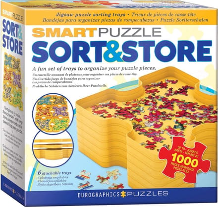 Eurographics - Smart Puzzle Sort&Store - 6 Sorteer en opslag bakjes van 21×21×8cm voor bij het puzzelen