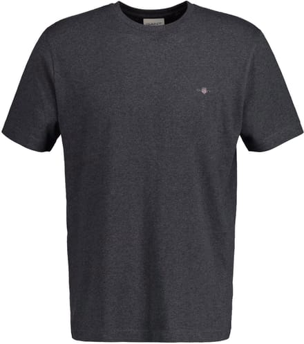 Gant T-Shirt Regular Uni Fine Shield Embroidery Antraciet Melange / male