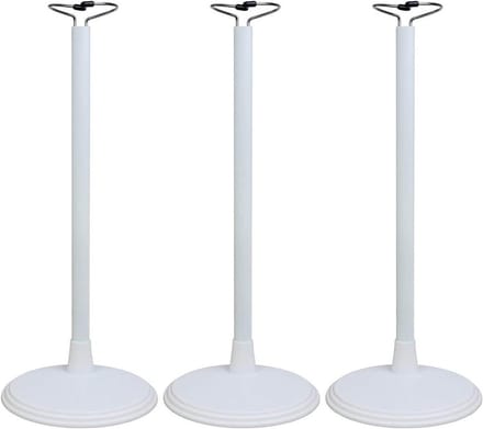 Poppenstandaard Set - Display Houders - Poppen Presenteren - Verstelbaar Ontwerp - 25-35cm Poppen - Wit