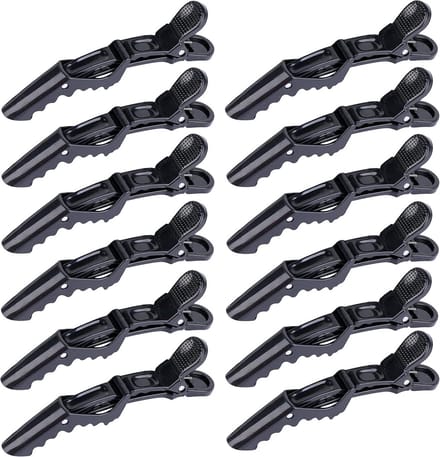 Professionele Haarclips Set (12 Stuks) - Sterke Alligator Clips voor Knippen en Stylen van Dik Haar