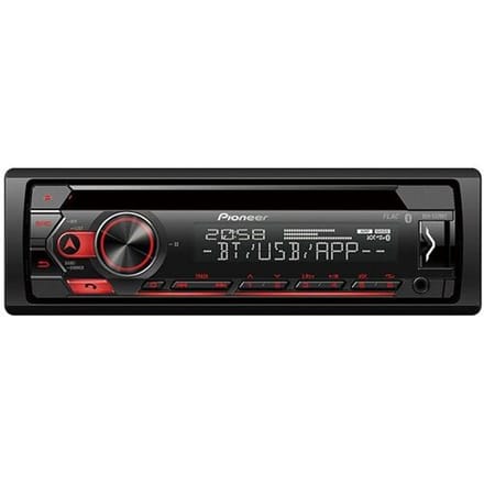 Pioneer DEH-S320BT Autoradio Enkel din Rood-CD Tuner-USB-Bluetooth - 4 x 50 W