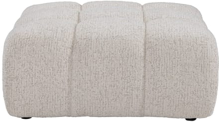 Vente-unique Poef in beige gemêleerde stof FACIVIL