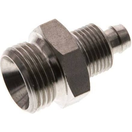 8x6 & G3/8'' RVS 1.4571 Rechte Opsteekkoppeling Buitendraad