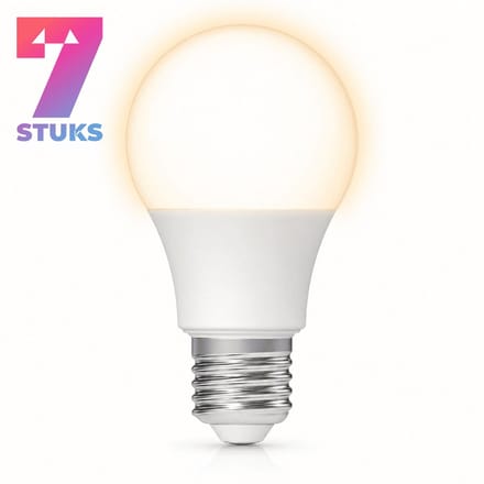 7x Peertje Led-lamp E27 - 11W - Koel Wit Licht (4000K) - 940 lm - 30 jaar - Niet Dimbaar