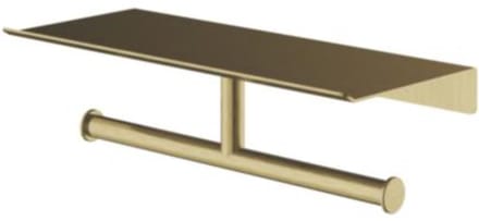 Hotbath &More Shelves - Dubbele Toiletrolhouder - Voor Planchet - Geborsteld Messing PVD