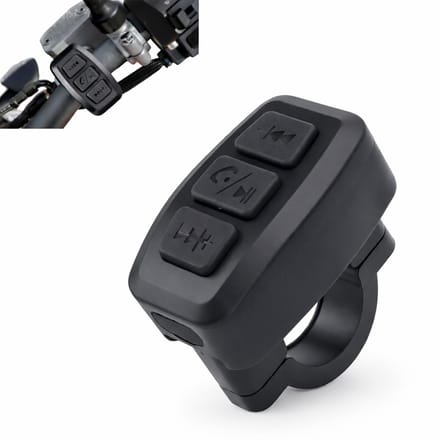Allecto - Bluetooth-controller - Afstandsbediening voor Fietsmotor - Waterdicht IPX6 - Zwart - Oplaadbaar - 15 Meter bereik