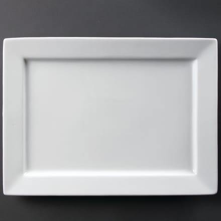 Olympia Whiteware rechthoekige schaal met brede rand 400x295mm