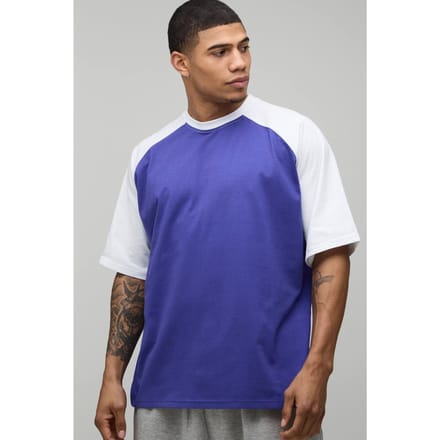 Oversized Raglan T-shirt Met Korte Mouwen | Cobalt | Size Large