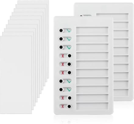 Checklist Memo Borden - Taakplanner Herbruikbaar - Dagelijkse Planning - Afneembaar Ontwerp - 2 Stuks - Wit