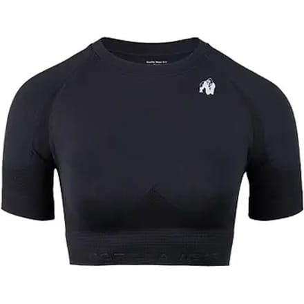 Gorilla Wear Whitney Seamless Crop Top - Zwart - M/L