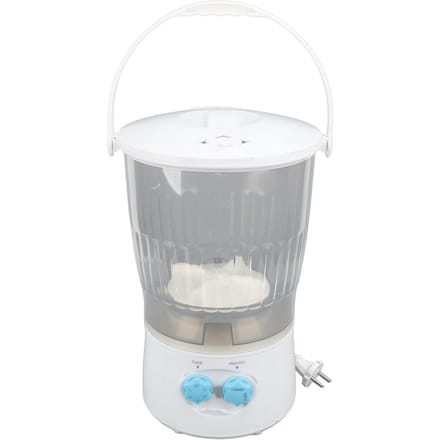 Kleine Wasmachine 85W 10L Tot 15 Minuten Timer Compacte Wasmachine voor Huis Appartement EU white