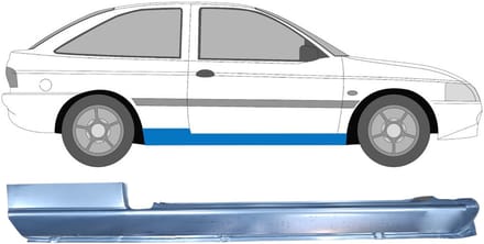 Volledige dorpel voor Ford Escort 1995-2000 / Rechts