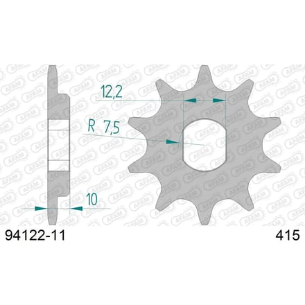 Stalen motortandwiel voor Afam 415 11 dents