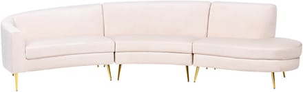 MOSS - 4-zitsbank - Lichtbeige - Fluweel