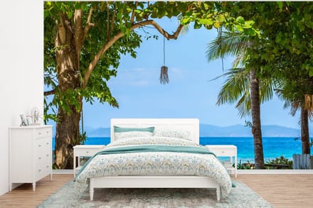 Behang - Fotobehang Tropisch - Strand - Zee - Breedte 320 cm x hoogte 240 cm