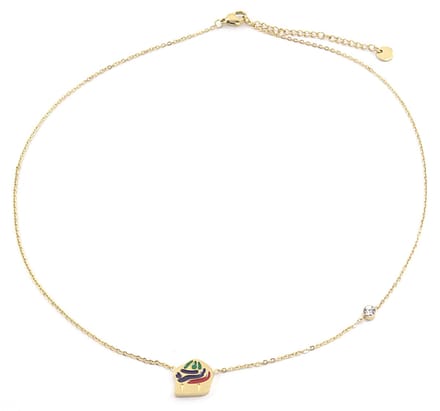 Ketting voor Kinderen - Cupcake - RVS - Lengte 35-41 cm - Goudkleurig