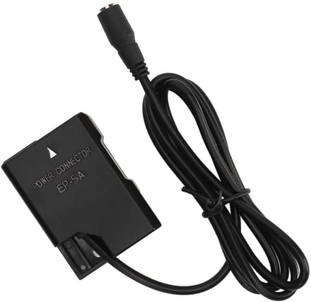 Allecto - Dummy Batterij - DC-koppeling - Geschikt voor Nikon-camera's - Adapterset type C - Voeding voor D5600 D3300 D3500 D5100 D5500