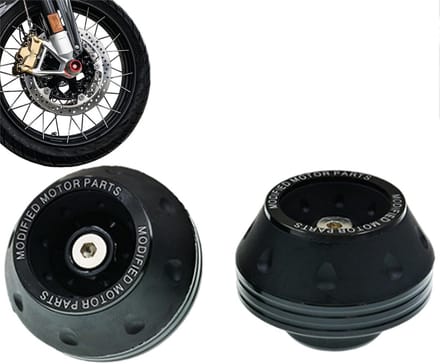 Motorfiets Framebeschermers - Valpads Set - Motor Beschermen - Aluminium Legering - 2 Stuks - Zwart