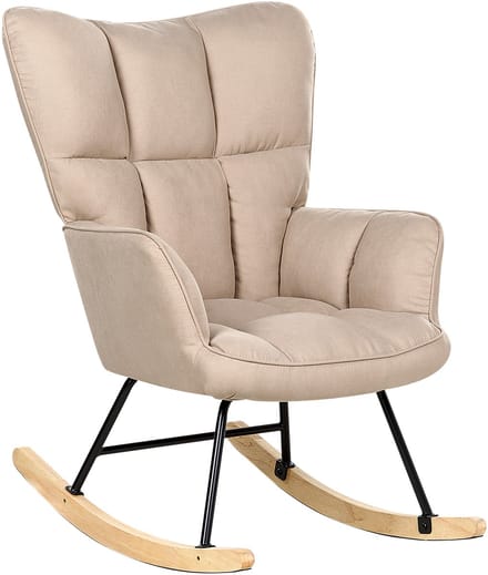 OULU - Schommelstoel - Beige - Polyester