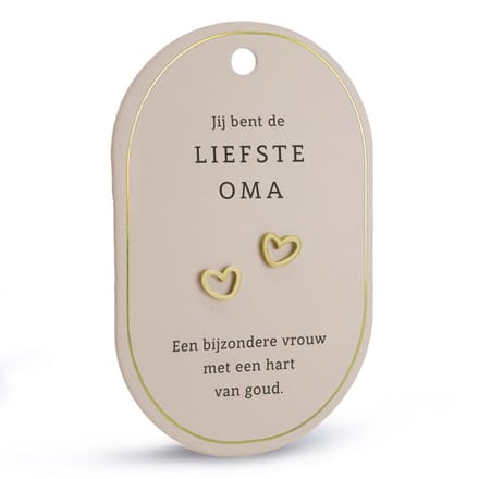 Oorbellen - Goudkleurig - Liefste Oma