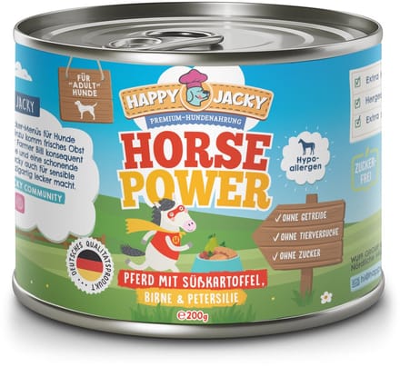 HAPPY JACKY Mono 6x200gD - Paard met zoete aardappel, peer & peterselie