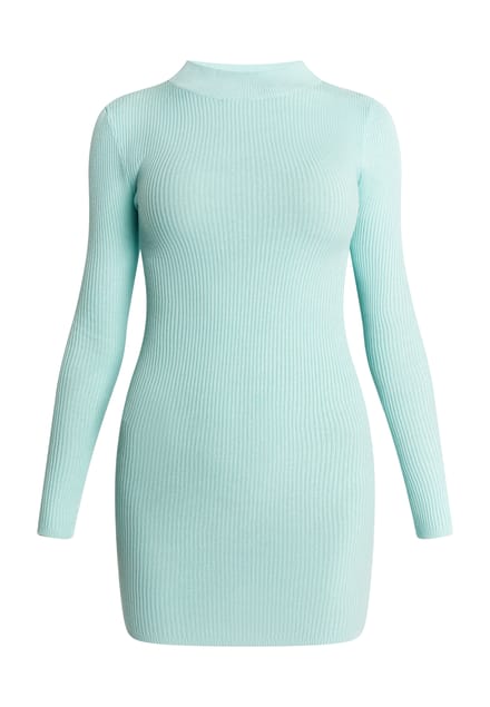 Mymo Mini-gebreide jurk Dames Lagune Munt