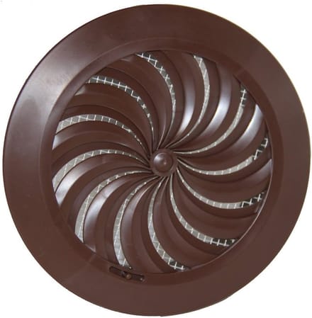 Ventilatie Rooster Cover 100mm Bruin - Hit & Miss Ducting