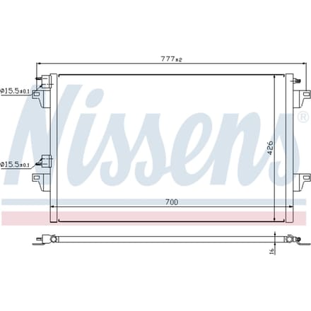 Condensator, airconditioning NISSENS 940153