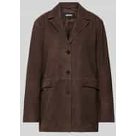 Blazer van echt geitenvelours