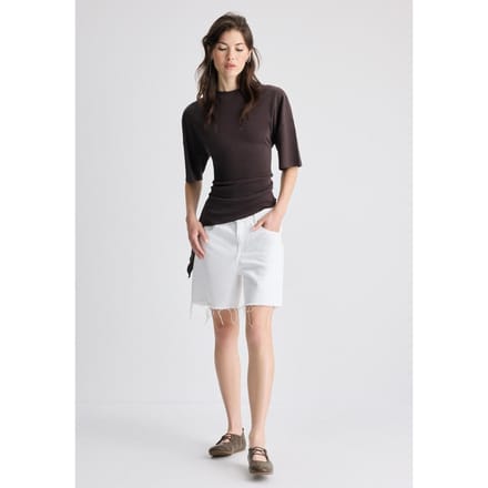 Stradivarius Asymmetrisch T-shirt met korte mouw  Bruin XS
