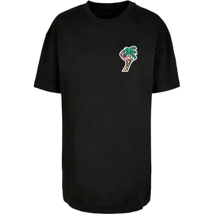 Dames-T-shirt oversized boyfriend Mister Tee Flamingo