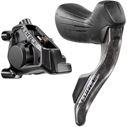Sram Hydraulic Flat Mount Force E-tap Axs E1 1800 Mm Rechter Remhendel Met Elektronische Schakelaar Zilver