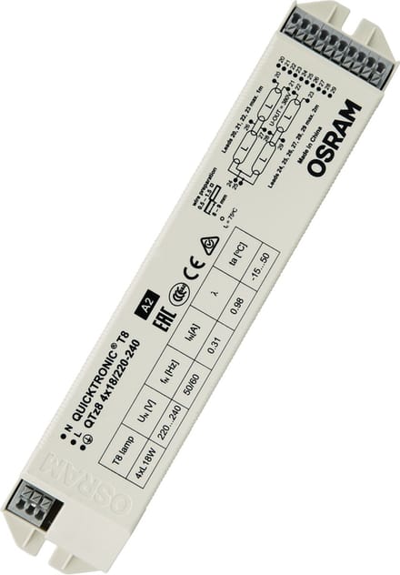 Osram Quicktronic QTz8 4x18 | Voorschakelapparaat | 150x40x28 mm