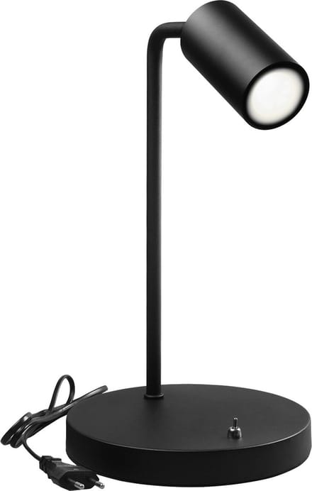 Maclean - Bureaulamp - Aan/uit schakelaar - 55x90mm - GU10 - Zwart