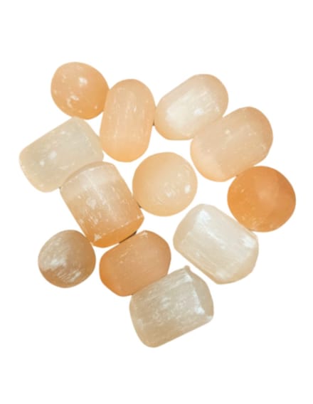 Seleniet - Oranje - 250 gram knuffelstenen - Edelsteen - trommelsteentjes