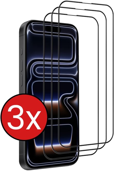 Screenprotector - 3 Stuks - Geschikt voor Apple iPhone 17 Pro Max / 18 Pro Max - Full Cover - Beschermglas - Gehard Glas - Tempered Glass - Screen Protector