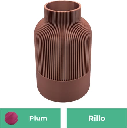 Rillo Japandi Vaas - Decoratievaas Droogbloemen - Plum - 34CM