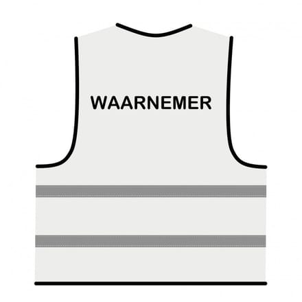Waarnemer hesje wit