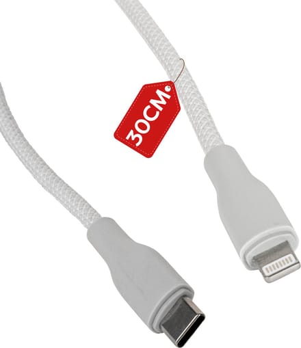 Korte kabel geschikt voor iPhone 12 13 14 Pro Pro Max - Lightning naar usb-C kabel - CarPlay kabel - Oplaadkabel & Datakabel