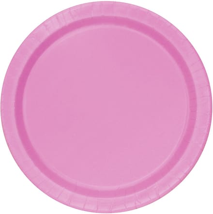 UNIQUE - 16 grote roze kartonnen borden 23 cm voor feest en verjaardag