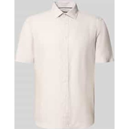 slim fit vrijetijdshemd van linnenmix